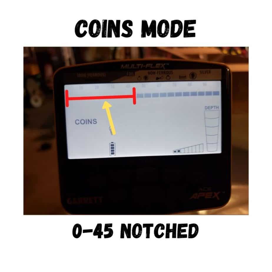 Garrett APEX Search modes